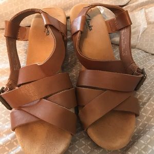 Clark leather strap sandals